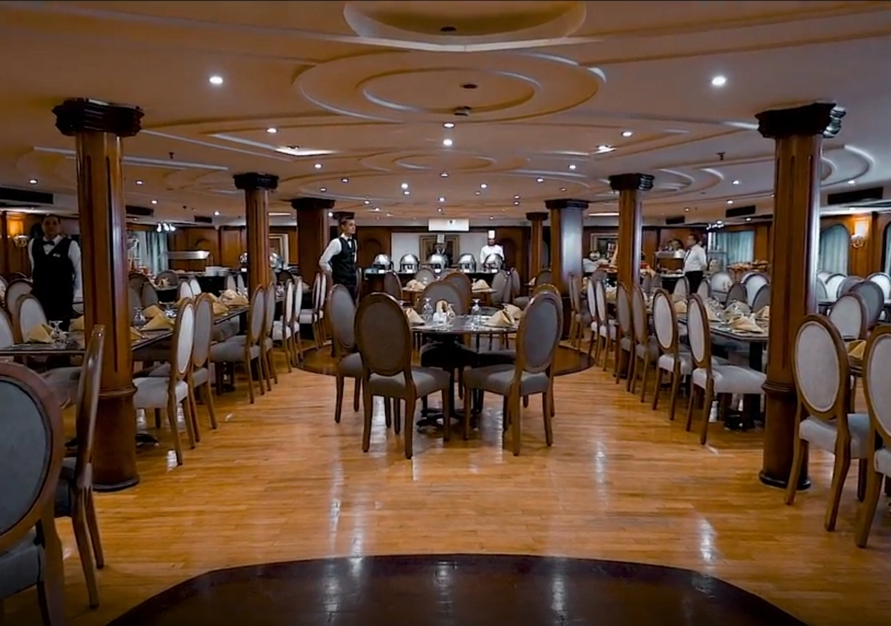 Restaurant aboard the MS Stephanie Nile Cruise Nile cruise